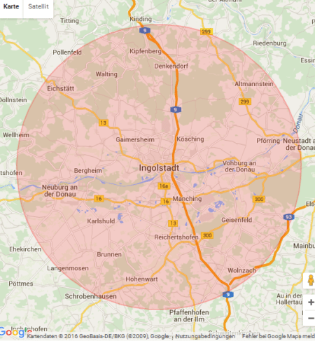 Karte Ingolstadt | Polsterreinigung schnell & zuverlässig